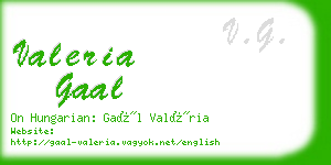 valeria gaal business card